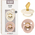 BIBS Pacifer Colour 2 Pack Latex Anatomical Size 2 Ivory Blush