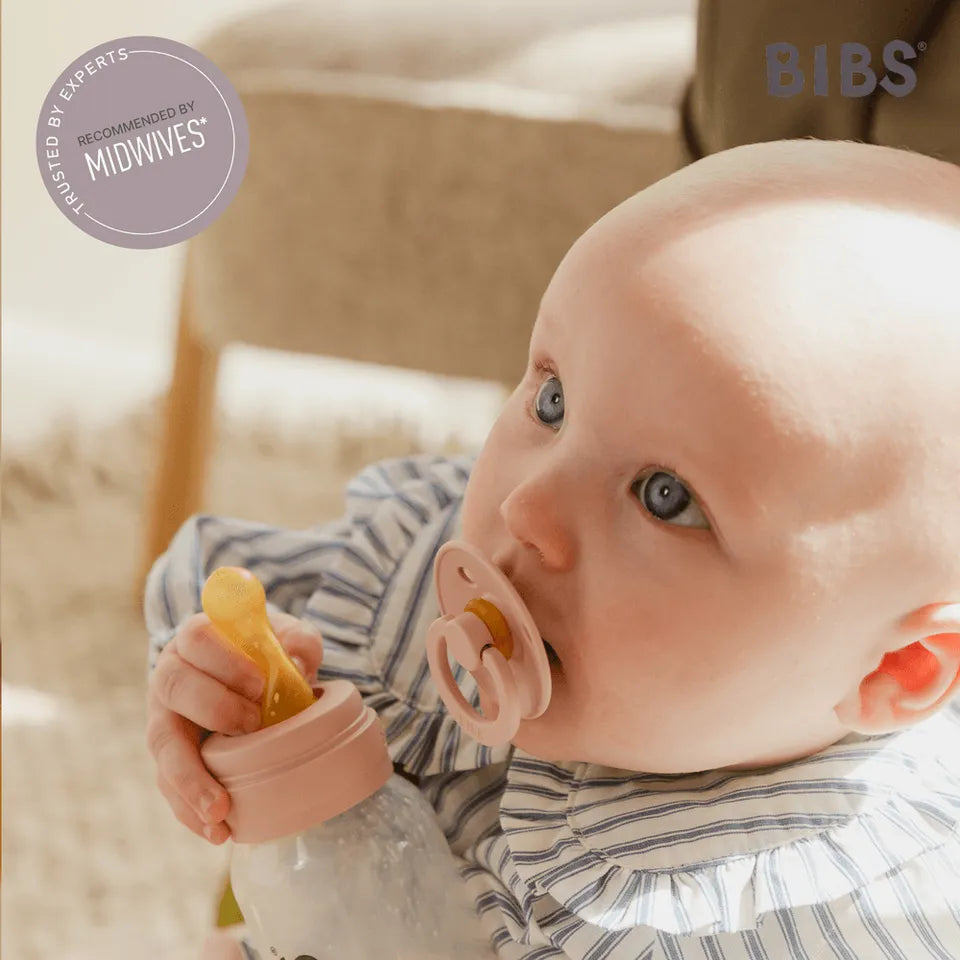 BIBS Baby Bottle Nipple Round  Latex 2 Pack