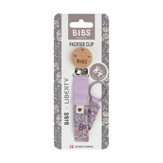 BIBS x Liberty Pacifier Clip Chamomile Lawn Violet Sky