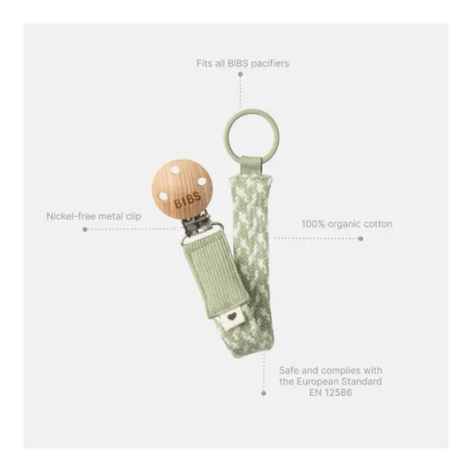 BIBS x Liberty Pacifier Clip Chamomile Lawn Violet Sky