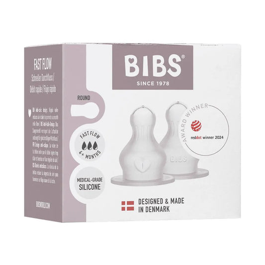 BIBS Baby Bottle Nipple Round Silicone 2 Pack