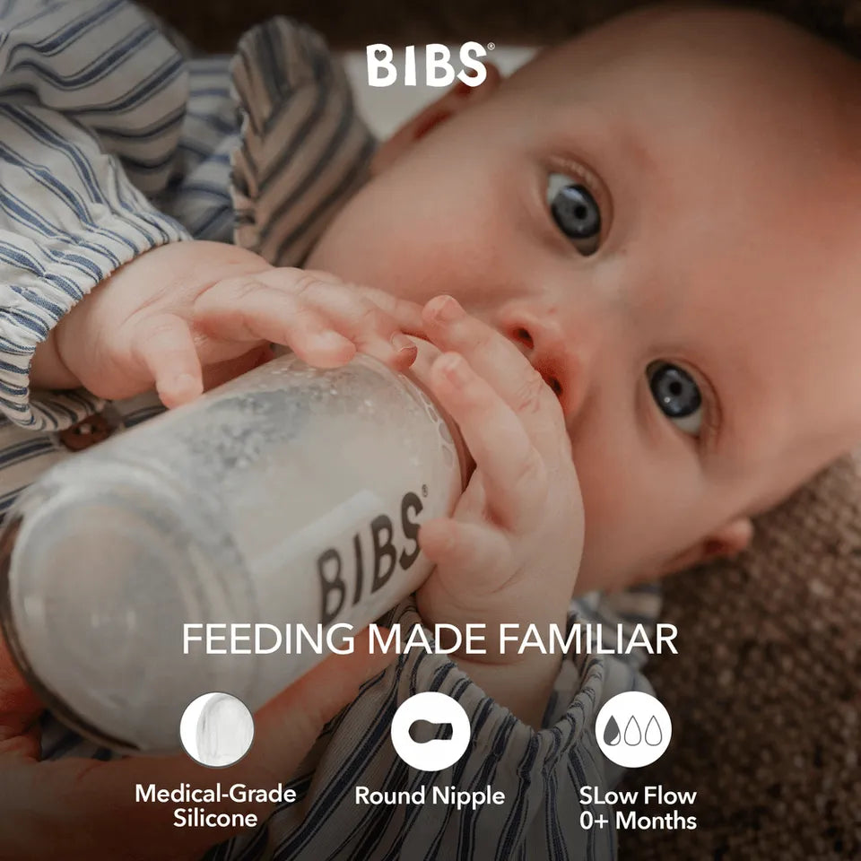 BIBS Baby Bottle Nipple Round Silicone 2 Pack