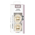 BIBS Studio Colour  Pacifier 2 Pack Pin Latex - Ivory Vanilla Mix