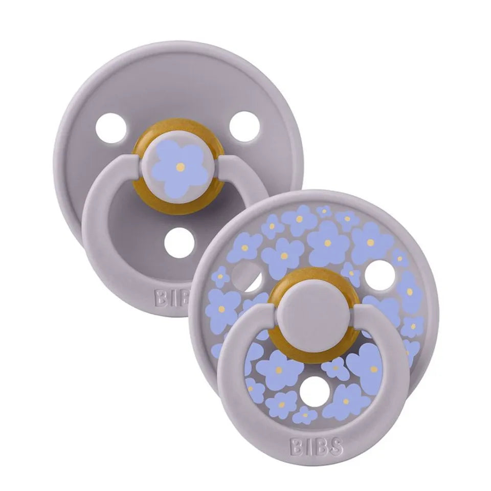 BIBS Studio Colour Pacifier 2 Pack Jasmine Latex - Fossil Grey Mix