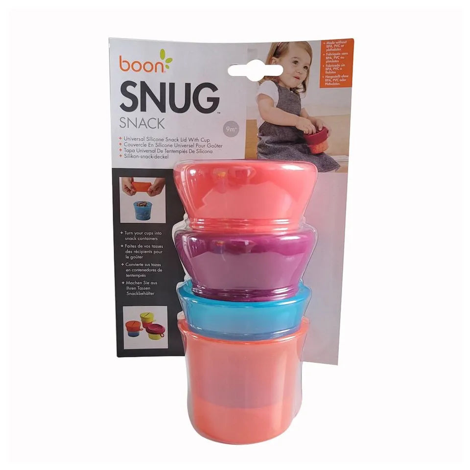 Boon SNUG Snack Containers With Stretchy Silicone Lids