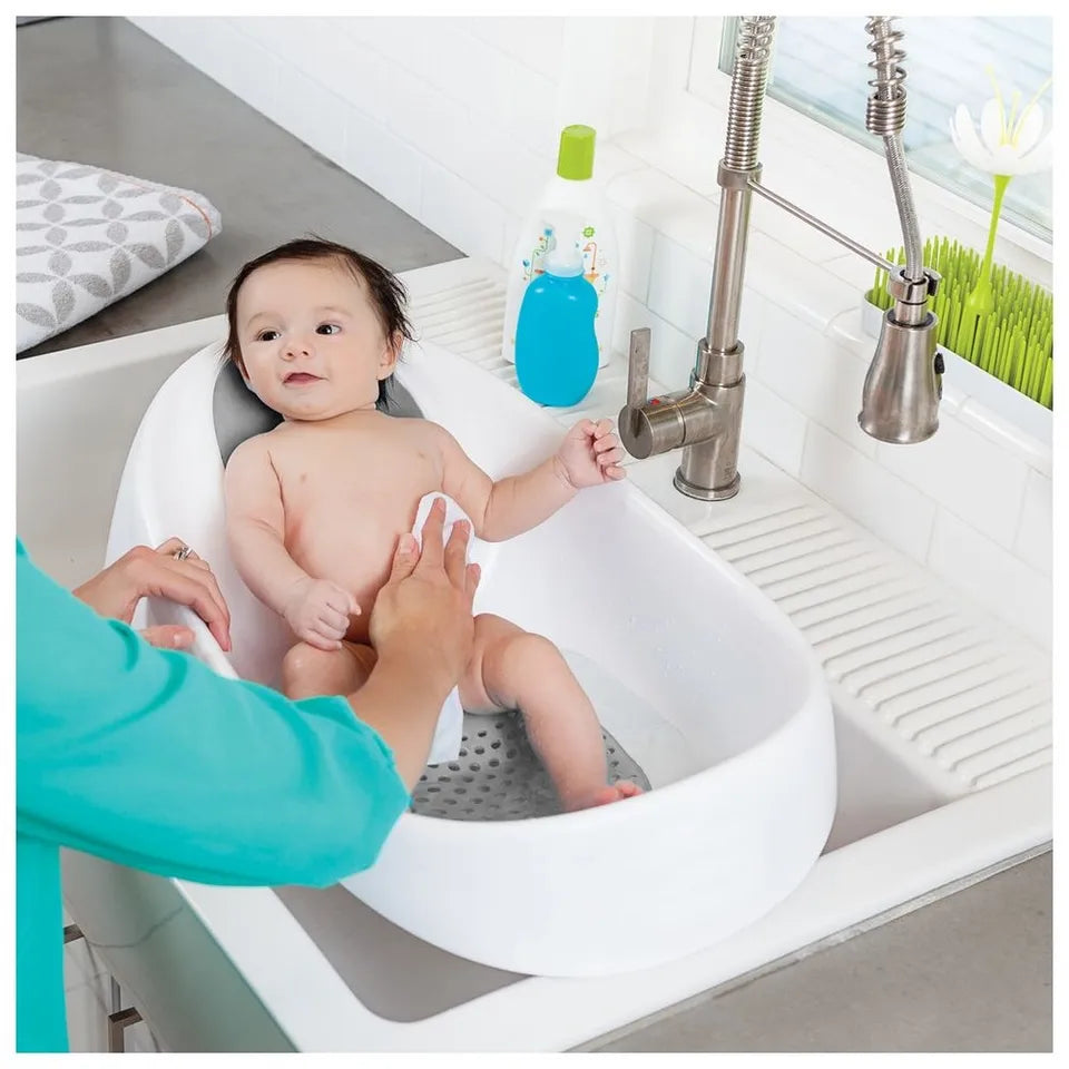 Boon Soak Baby Bath Tub with 3 Stages Support Positions - Grey
