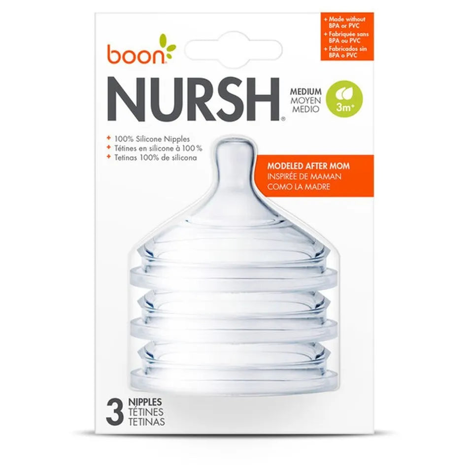 Boon NURSH Nipples - 3pk