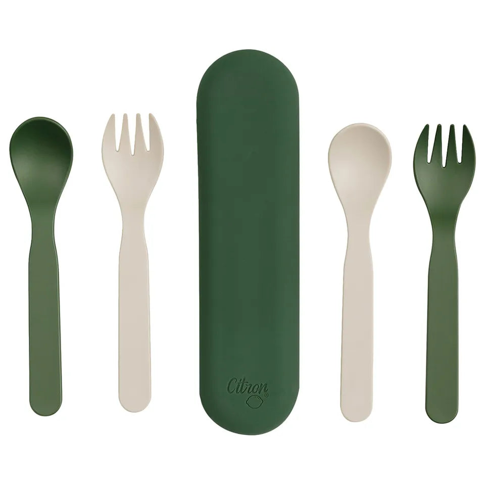 Citron Cutlery Set of 2 and Case