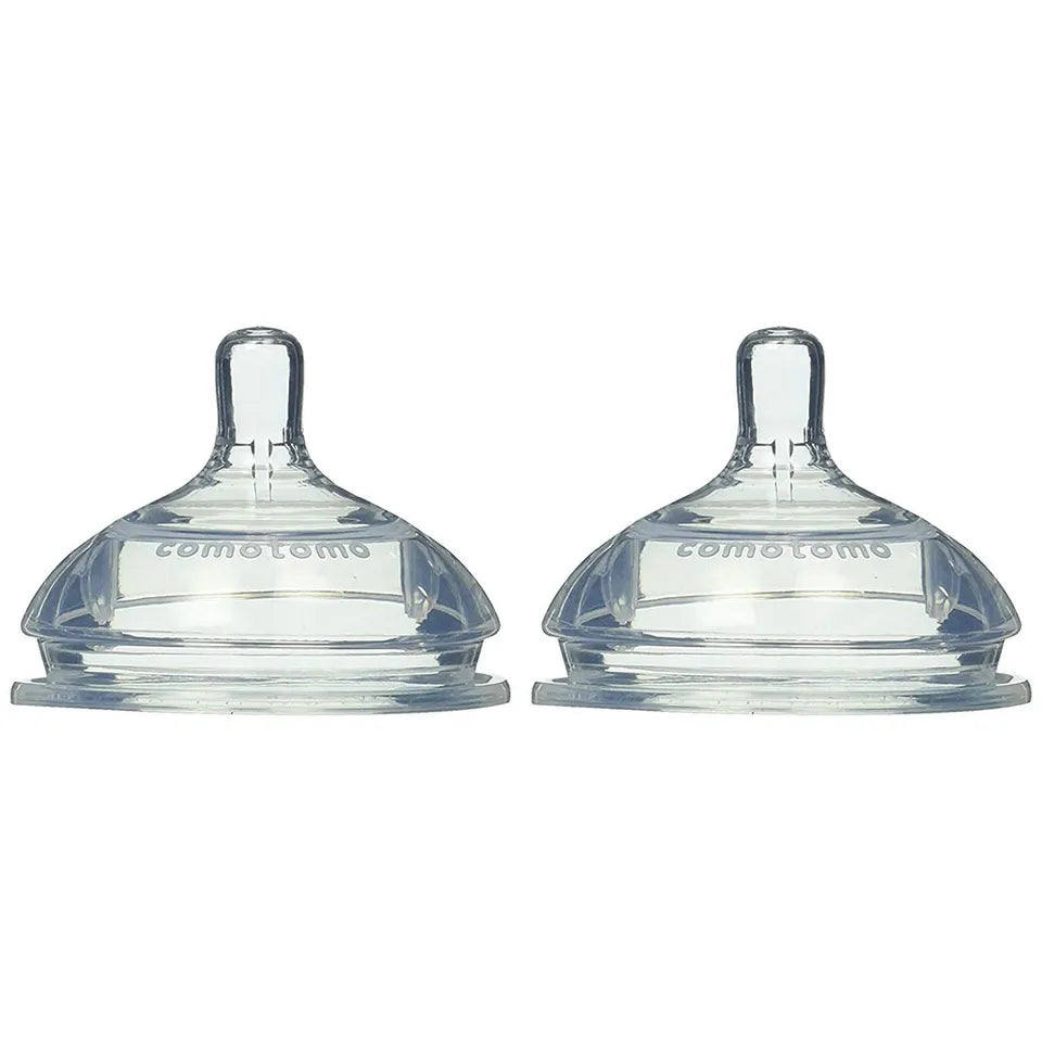 Comotomo Natural Teat Silicone Nipples (Slow Flow) 2 Count / pack