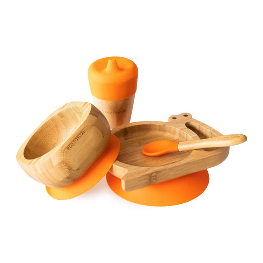 Eco Rascals Snail Bamboo Weaning Gift Set – Pink