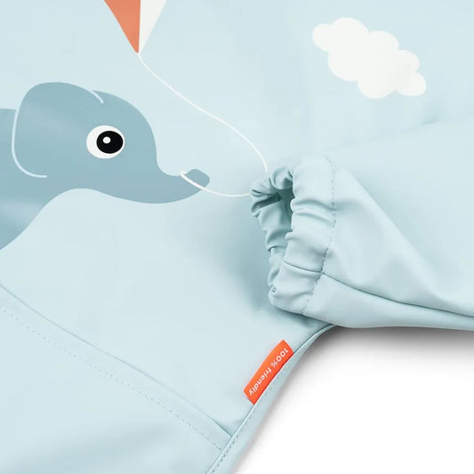 Done By Deer Sleeved Pocket Bib Playground Blue