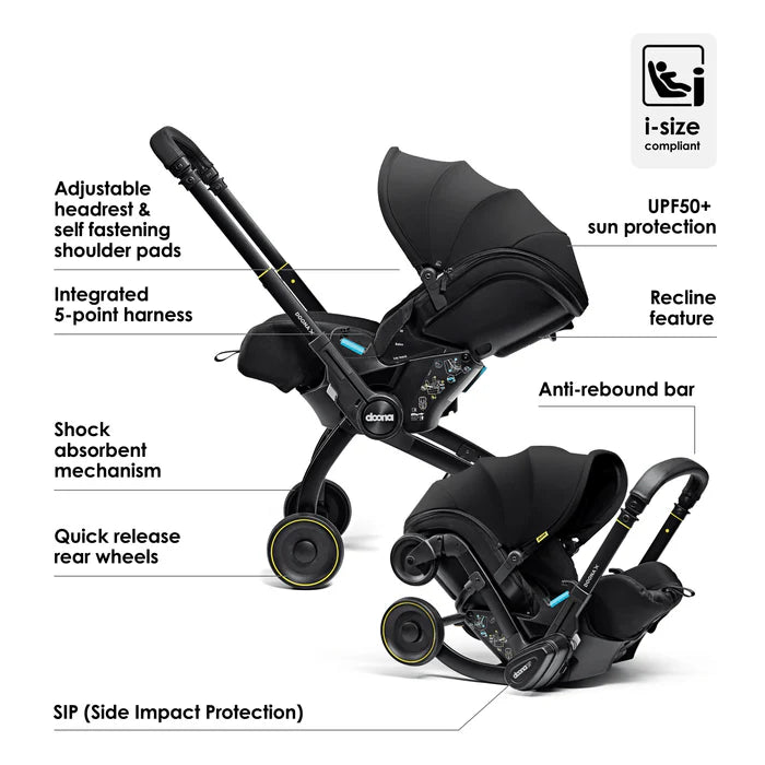 Doona X Infant Car Seat Nitro Black
