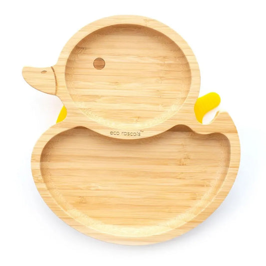 Eco Rascals Duck Shaped Bamboo Suction Plate Asst Color