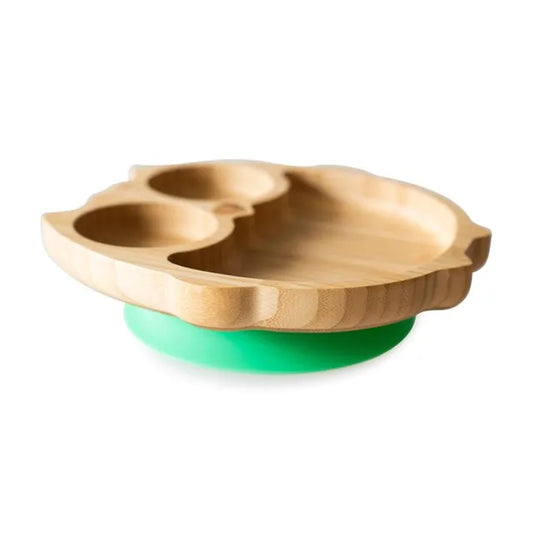 Eco Rascals Owl Shaped Bamboo Suction Plate Asst Color