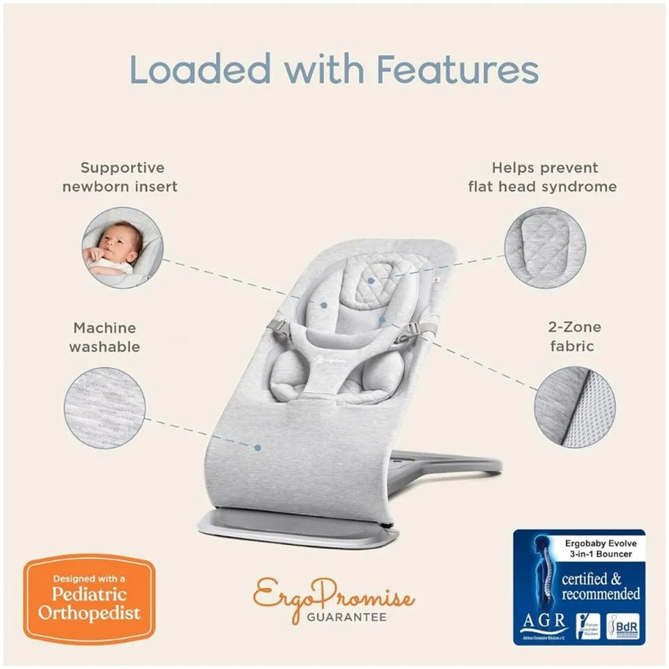 Ergobaby Evolve Bouncer Light Grey