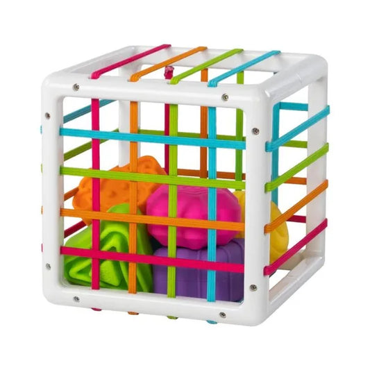 Fat Brain Toys InnyBin - Sensory Toys for Infant Development, Shape Sorting