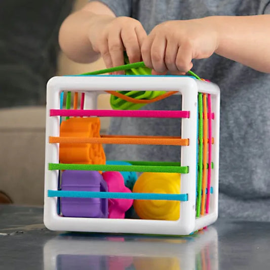Fat Brain Toys InnyBin - Sensory Toys for Infant Development, Shape Sorting