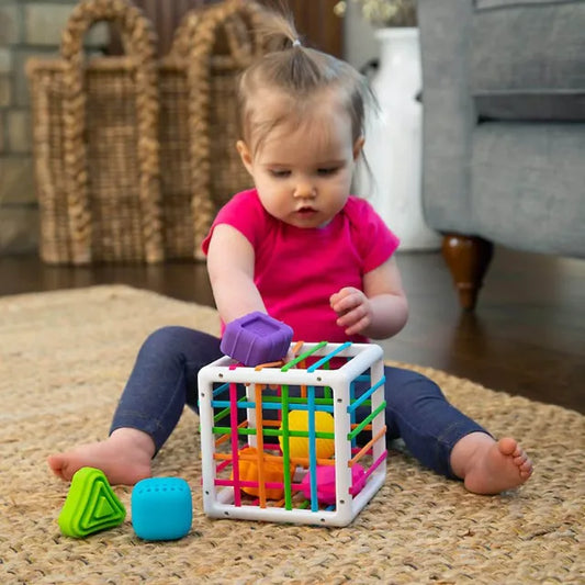 Fat Brain Toys InnyBin - Sensory Toys for Infant Development, Shape Sorting