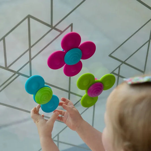 Fat Brain Toys Whirly Squigz - Sensory Toys for Infant Development, Spinner Toy