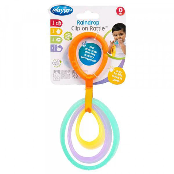 Playgro Raindrop Clip On Rattle