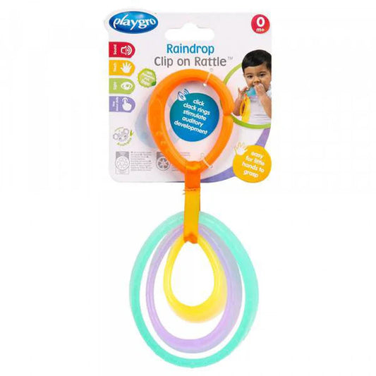 Playgro Raindrop Clip On Rattle