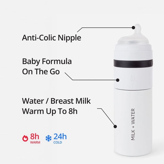 Milk + Water All-In-One Insulated Baby Bottle - 9oz