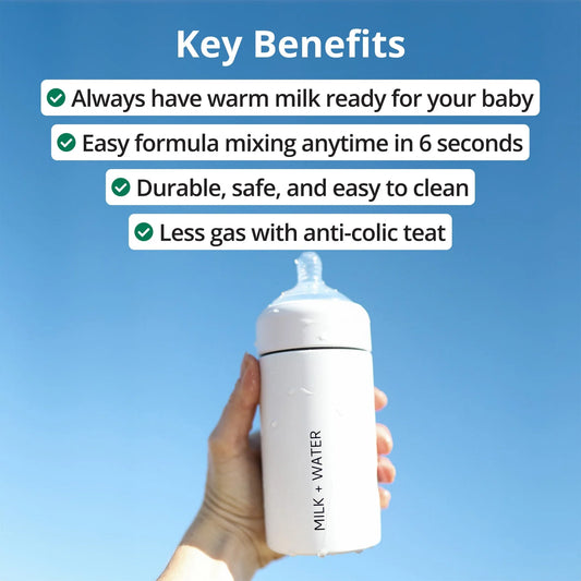 Milk + Water All-In-One Insulated Baby Bottle - 9oz
