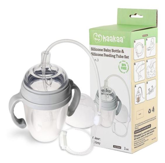 Haakaa Gen 3 - Siicone Bottle & Feeding Tube Set