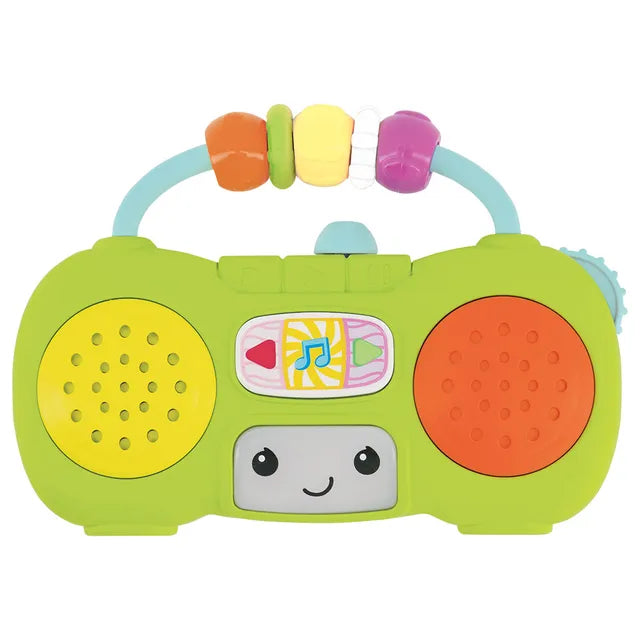 Infantino Music & Light Pretend Mini Boombox | 6M+