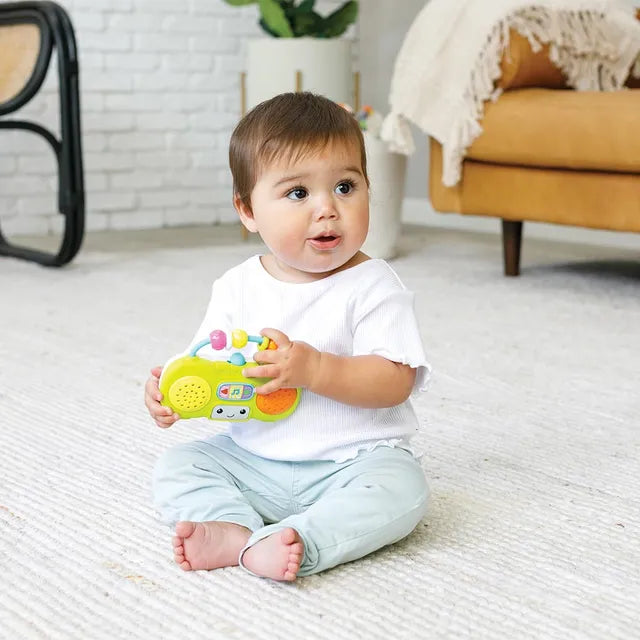 Infantino Music & Light Pretend Mini Boombox | 6M+