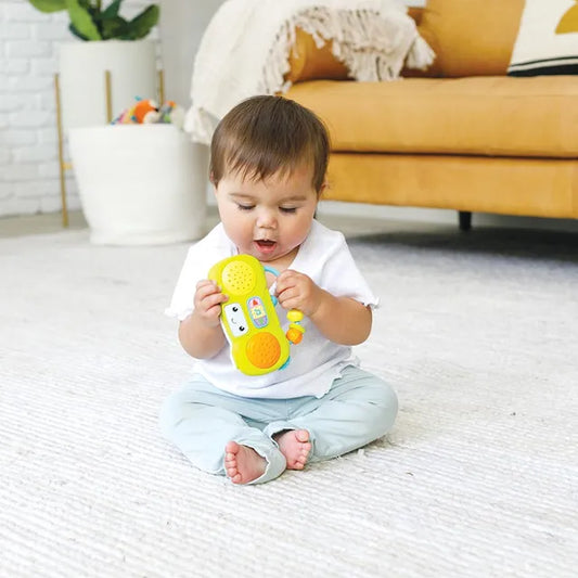 Infantino Music & Light Pretend Mini Boombox | 6M+