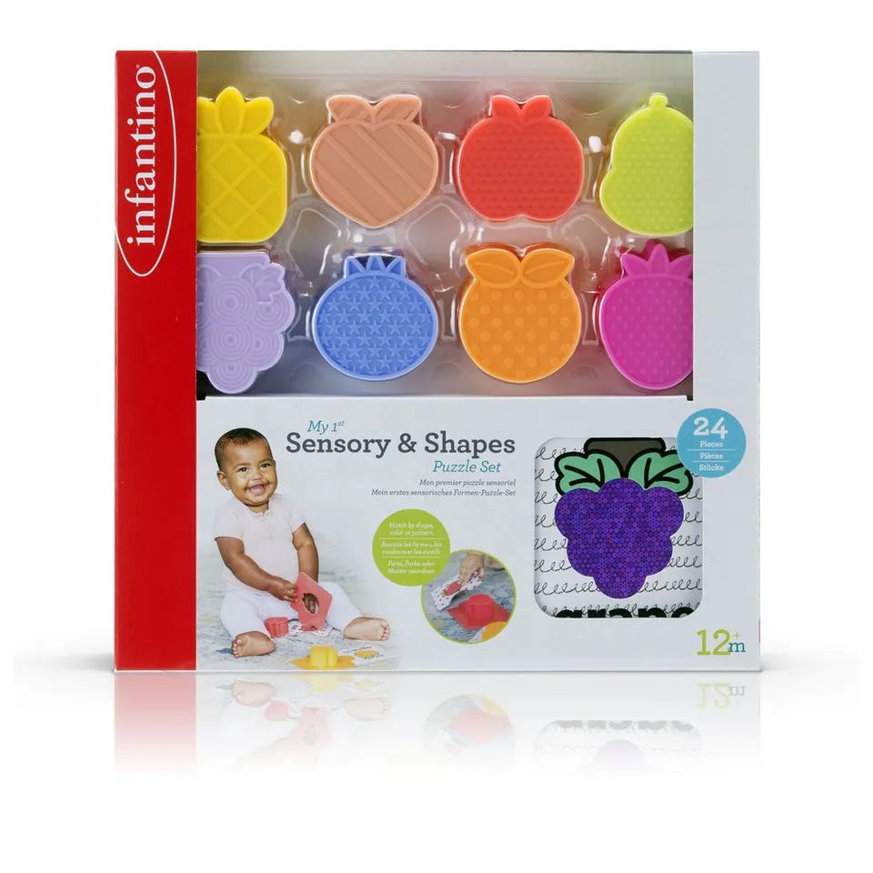 Infantino My 1st Sensory & Shapes Puzzle Set | 12M+