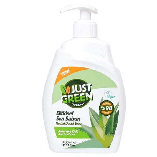 Just Green Organic Herbal Liquid Hand Soap 400 ML - Aloe Vera