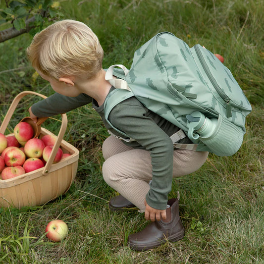 Done By Deer Kids Backpack Croco Green