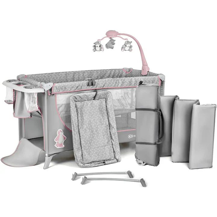 Kinderkraft Joy Folding Bed with Accessories (Pink)