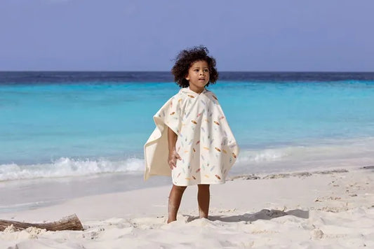 Lassig Lsf Beach Poncho Surfboards Sea Salt - Infant