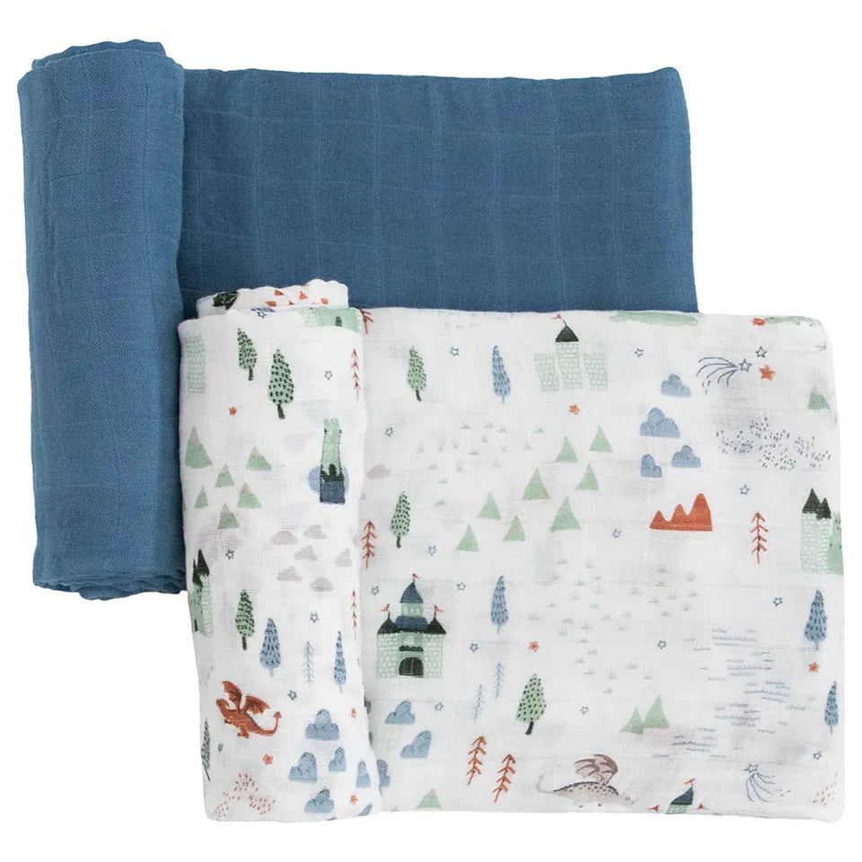 Little Unicorn Muslin Swaddle - Pack of 2