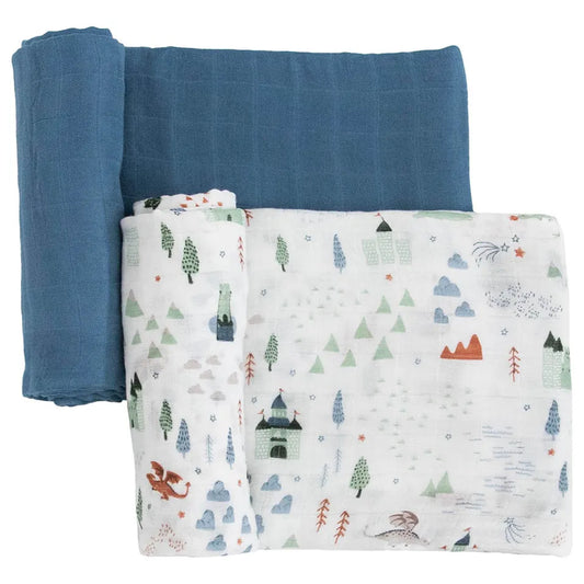 Little Unicorn Muslin Swaddle - Pack of 2