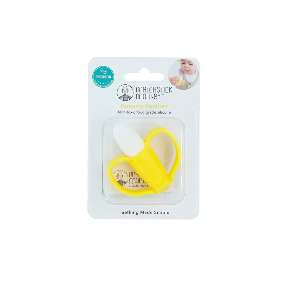 Matchstick Monkey Banana Teether - Yellow