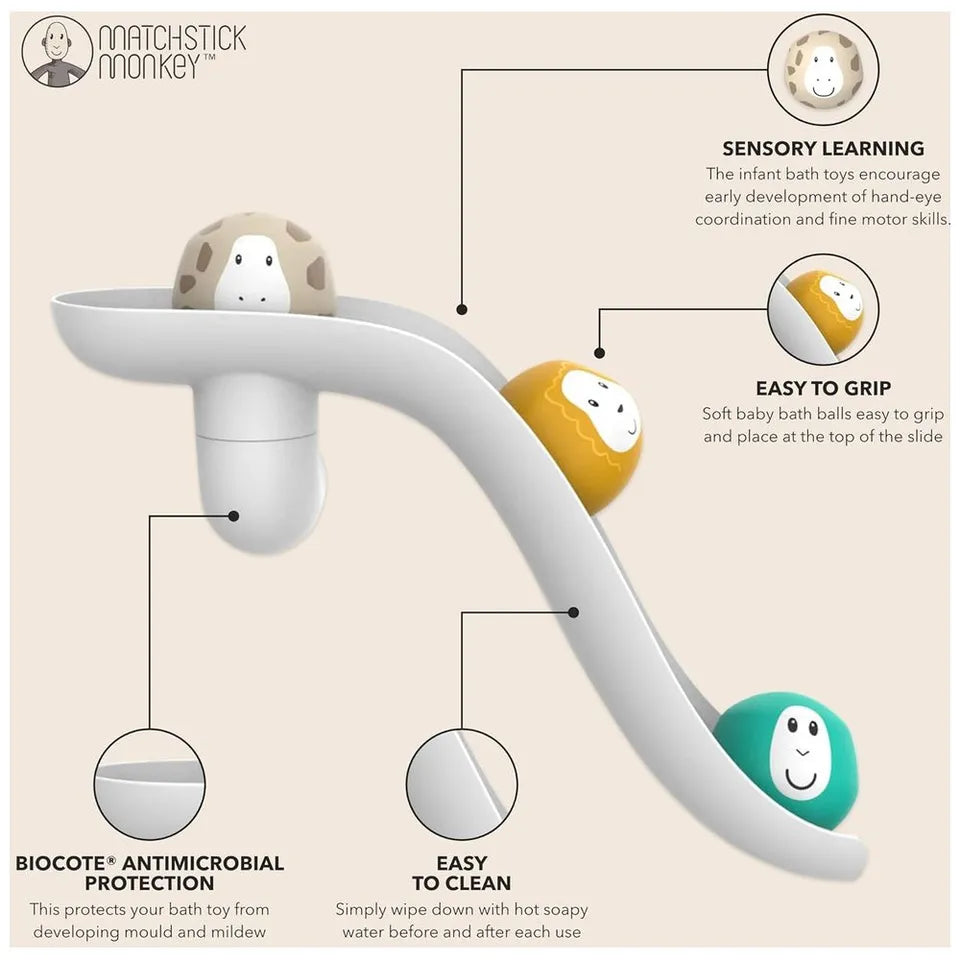 Matchstick Monkey Bathtime Slide Set