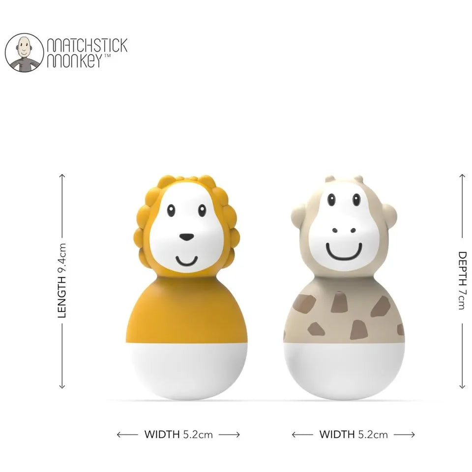 Matchstick Monkey Bathtime Wobblers - Lion/Giraffe