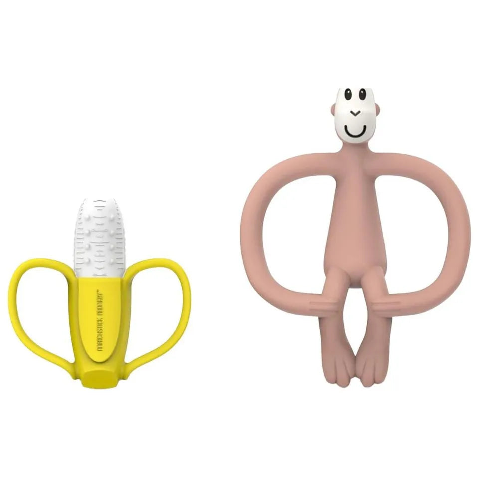 Matchstick Monkey Monkey And Banana Teething Gift Set - 2 Pcs