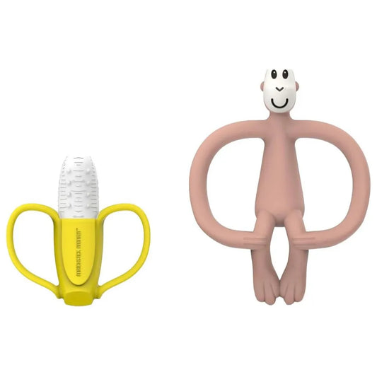 Matchstick Monkey Monkey And Banana Teething Gift Set - 2 Pcs
