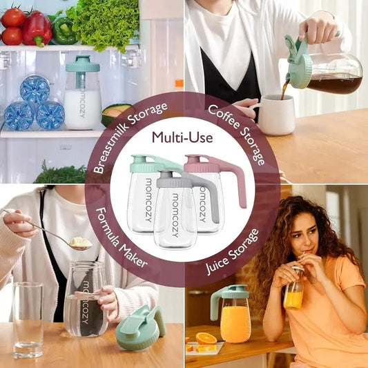 Momcozy Breast Milk Glass Storage Container 32oz