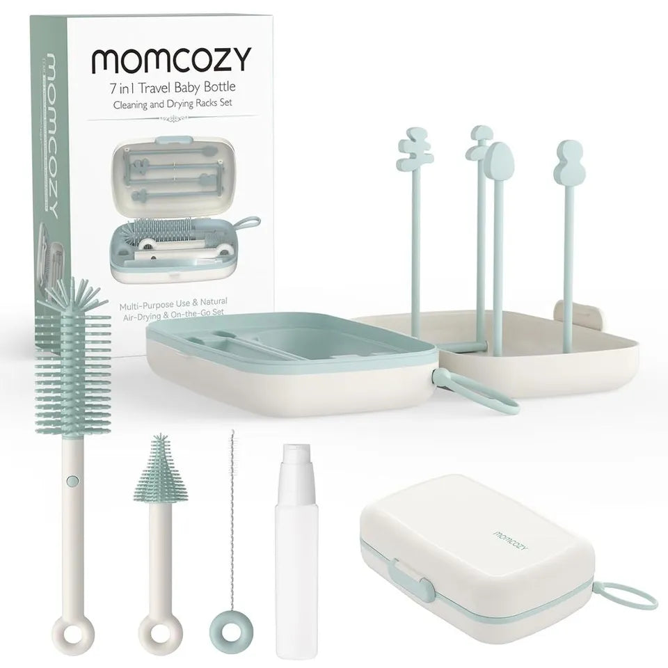 Momcozy 7 in 1 -Push-Press Design Bottle Brush Kit-Classic Style