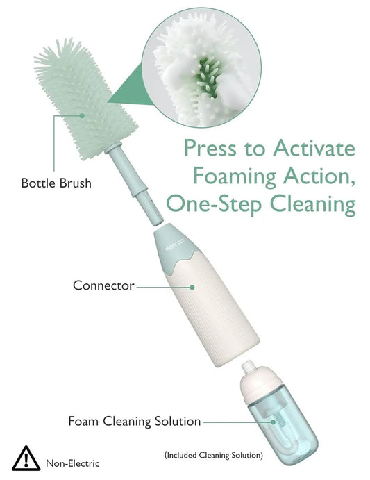 Momcozy Push-Press Design Bottle Brush Kit-Classic Style - Green