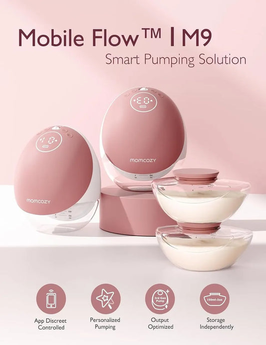 Momcozy Mobile Flow Hands-Free M9 Single Breast Pump