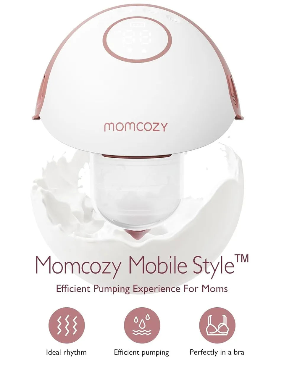 Momcozy Mobile Style Hands-Free Single Breast Pump M6 - Maroon