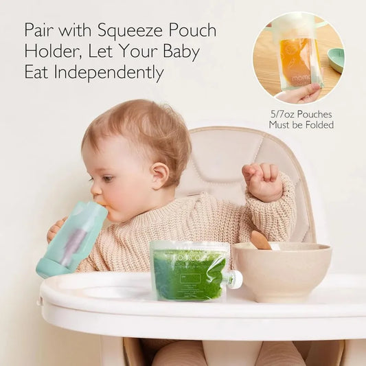 Momcozy Reusable Baby Food Pouches - Pack Of 10 - 207 ml