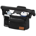 Momcozy Stroller organizer with insulated cup holder - black